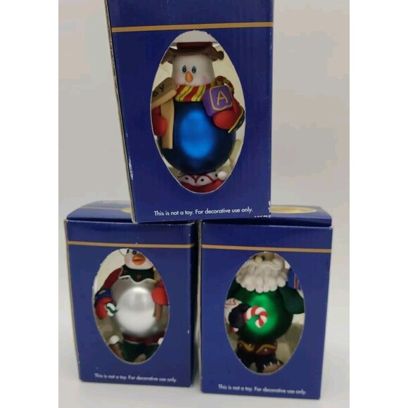 Lot 3 Special Times Collectible Gift Ornaments Penguin Snowman Santa New Boxed - Picture 14 of 15